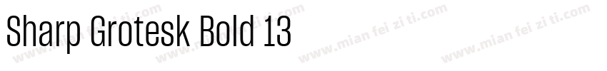 Sharp Grotesk Bold 13字体转换